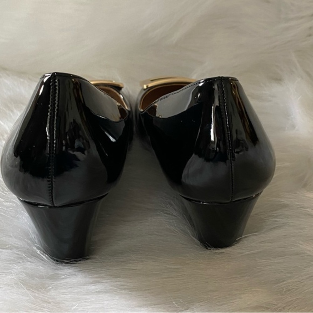 BayQ Women’s Black Slip On Shoes Size 10 Whimsigoth Buckle New - Picture 6 of 10